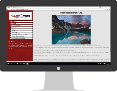 West Rock Safety website, desktop view